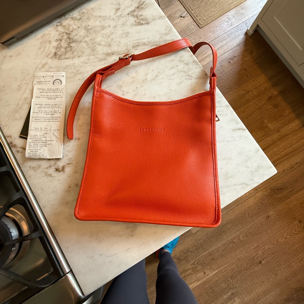 Longchamp Vibrant Orange Crossbody Bag